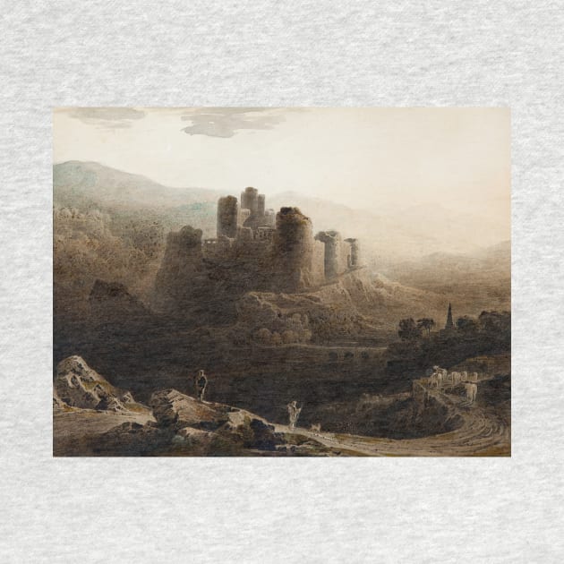 Moonlight - Chepstow Castle by John Martin by Classic Art Stall